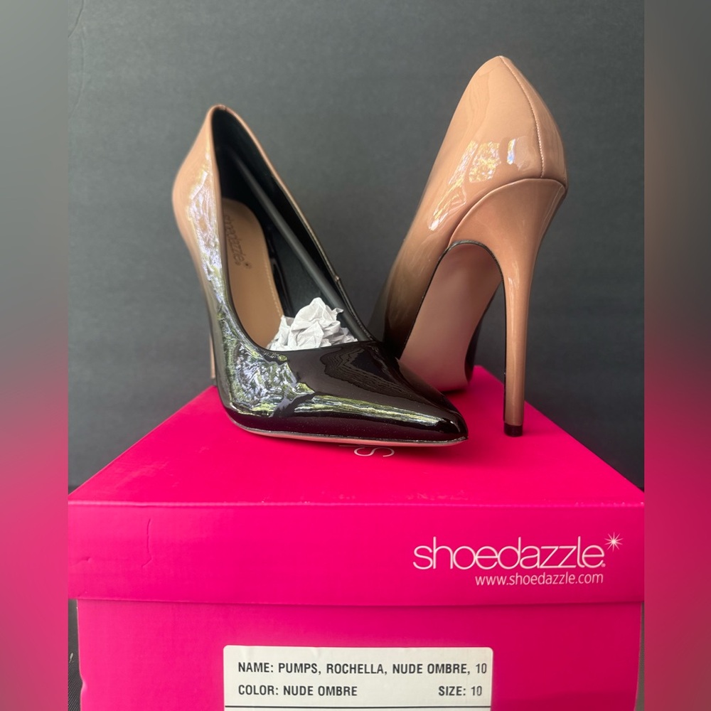 ShoeDazzle Pumps Rochella Nude Ombré Size 10